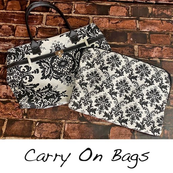 Chadwicks Handbags - Chadwick's Black and White Canvas Tote - Set of 2